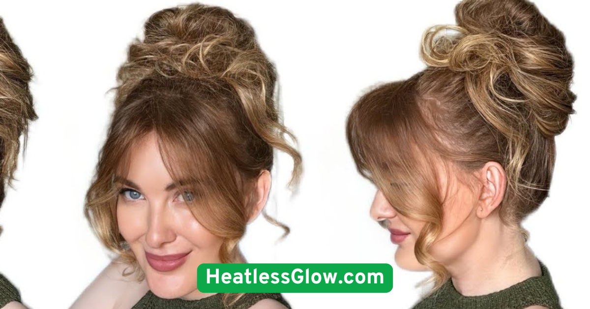  Faux Bangs with Messy Bun