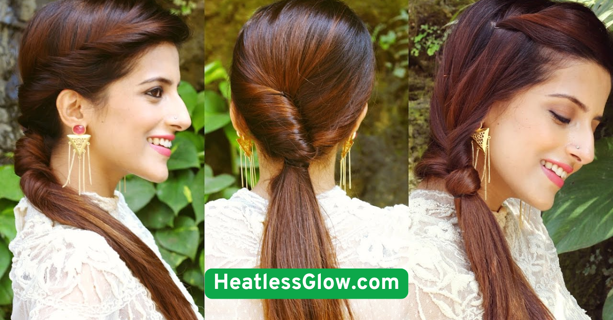  Low Ponytail with Center Part
