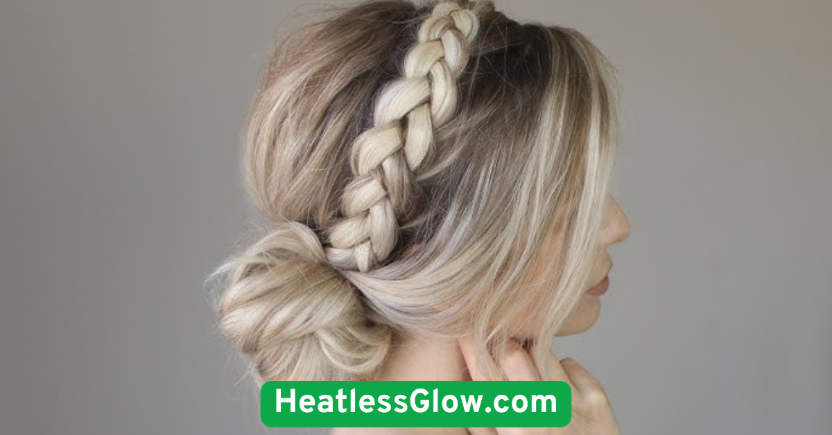 Simple Low Bun with Braided Accents