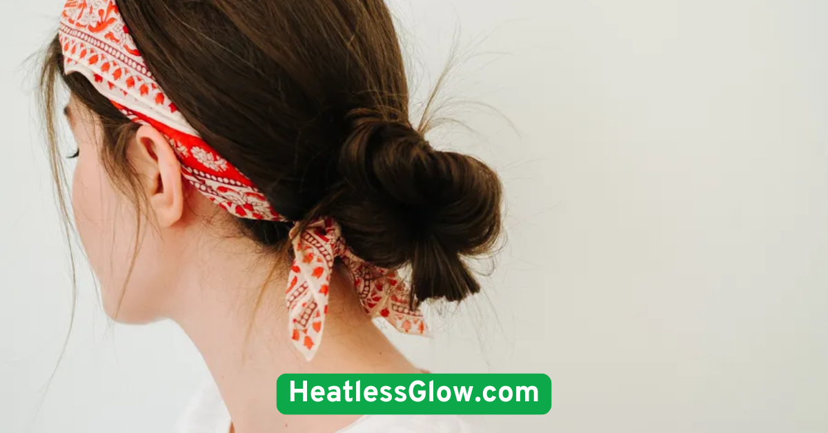 Bandana or Scarf-Wrapped Low Bun