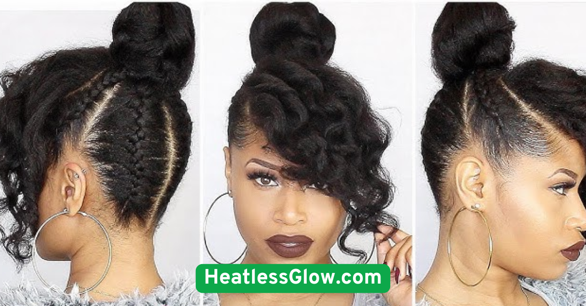 Pineapple Updo for Natural Hair