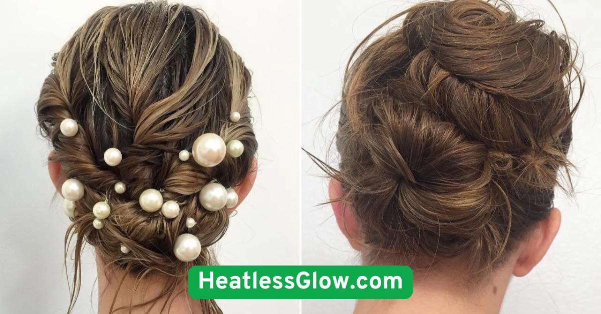 Towel-Dry Hair Bun Waves