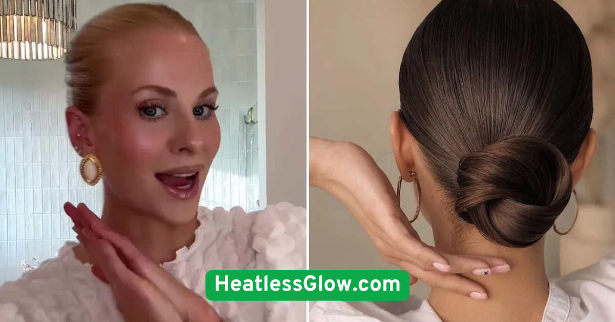 Slick Back Bun with No Heat