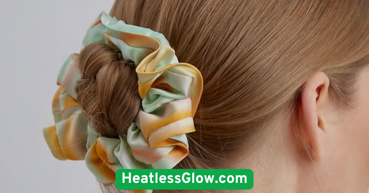 Silk Scrunchie Top Bun for Smooth, Bouncy Locks
