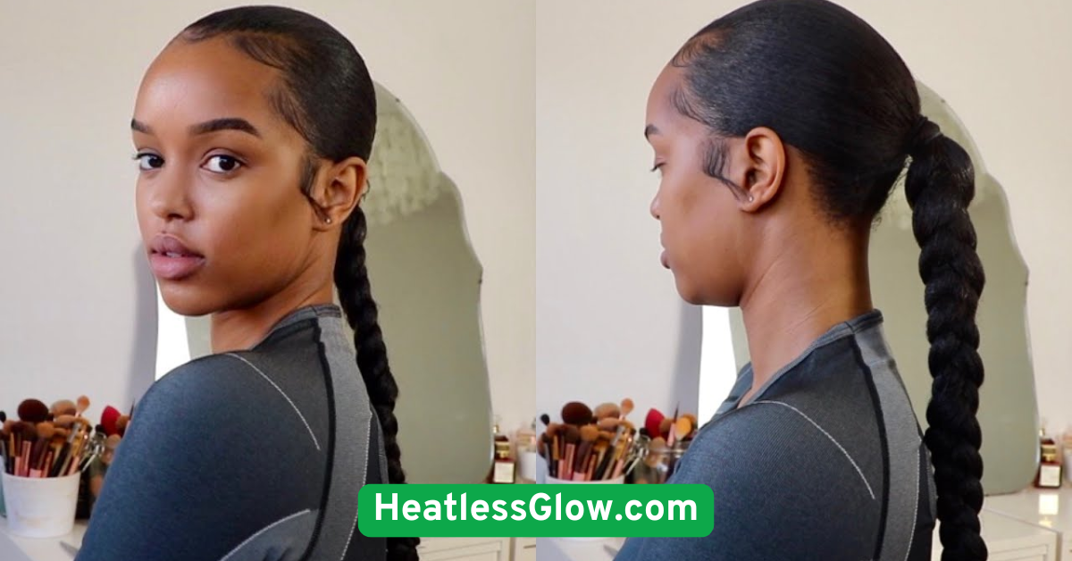 Sleek Braided Ponytail Without Heat