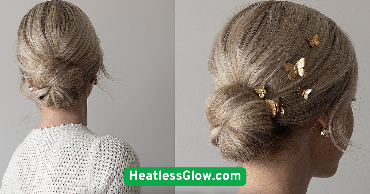 Low Bun with Middle Part