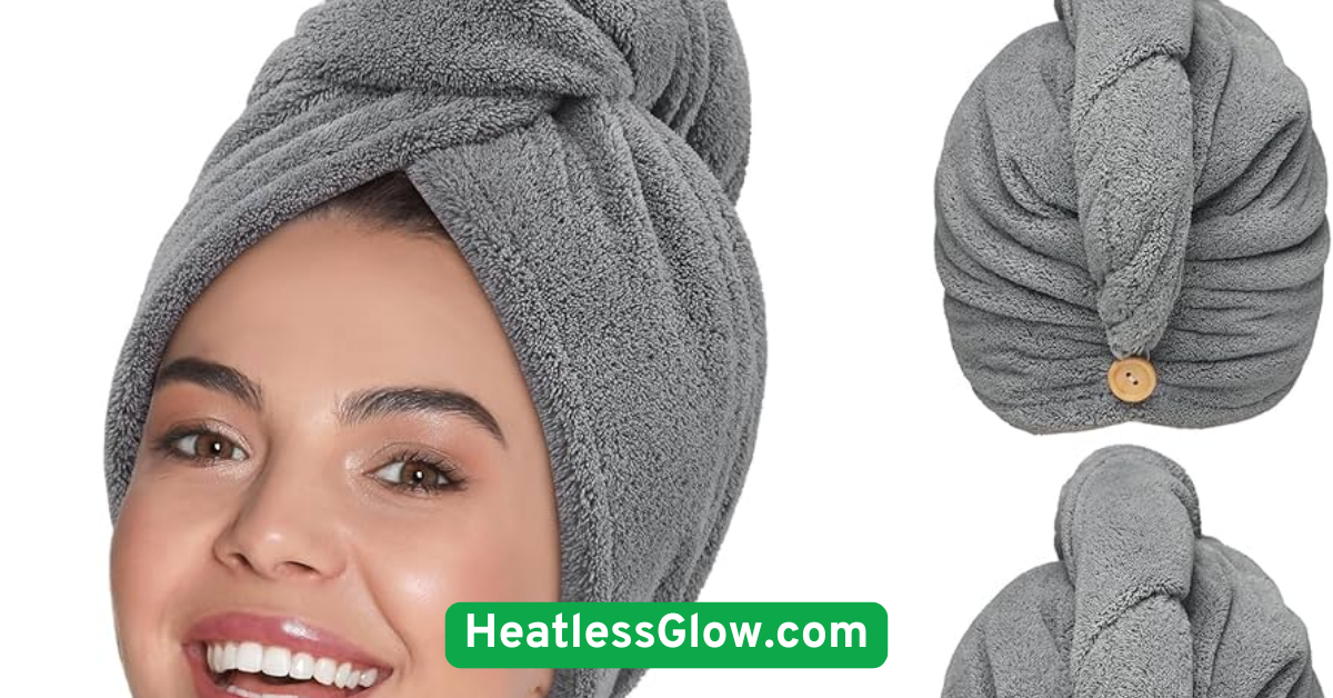 Heatless Hair Plopping with Microfiber Towel