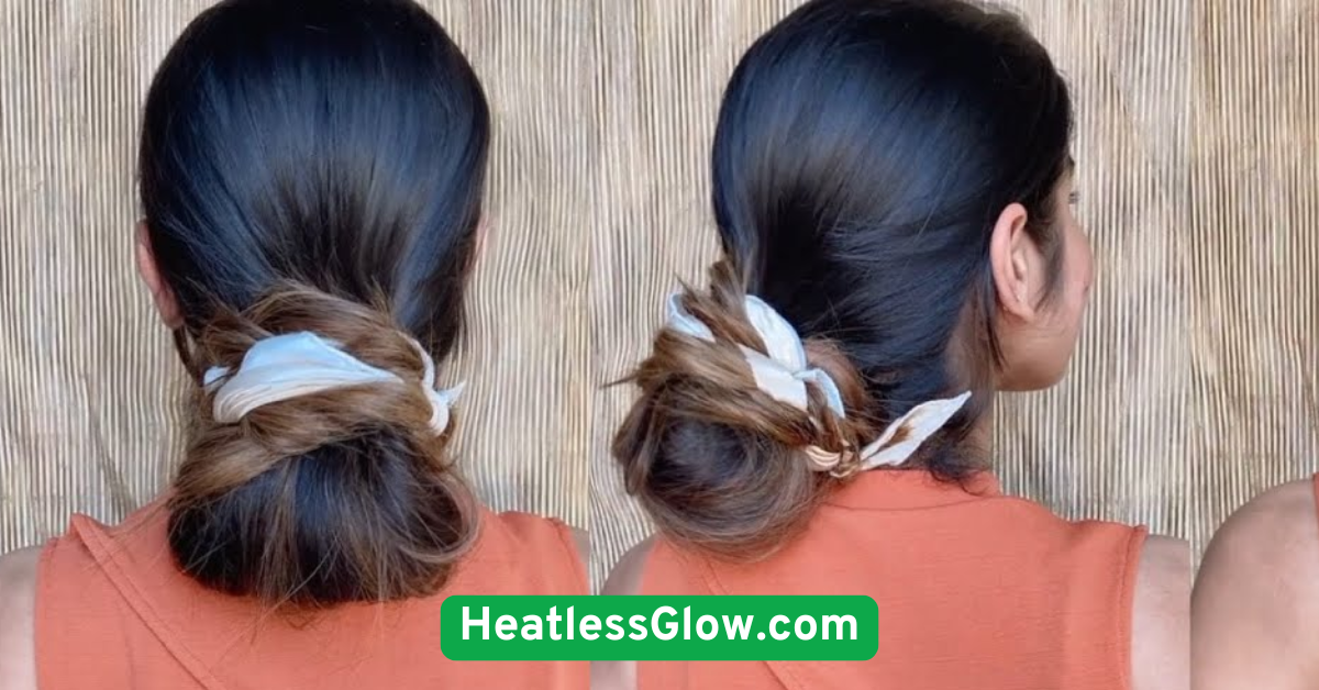  Silk-Scarf Wrapped Bun