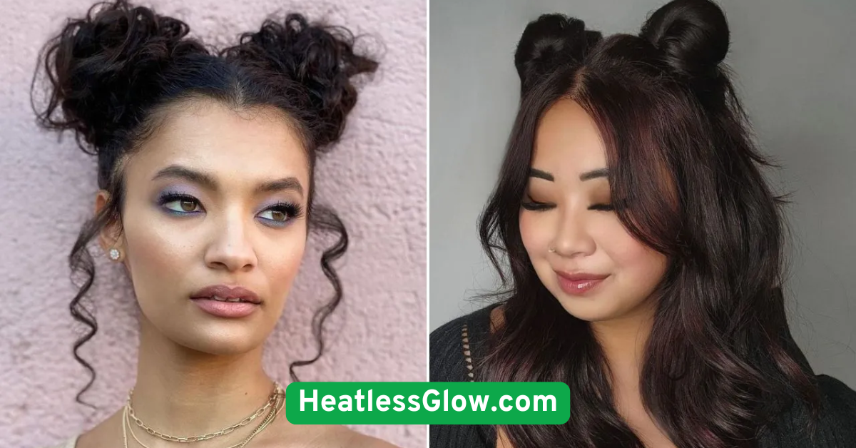 Low Space Buns for a Playful Touch