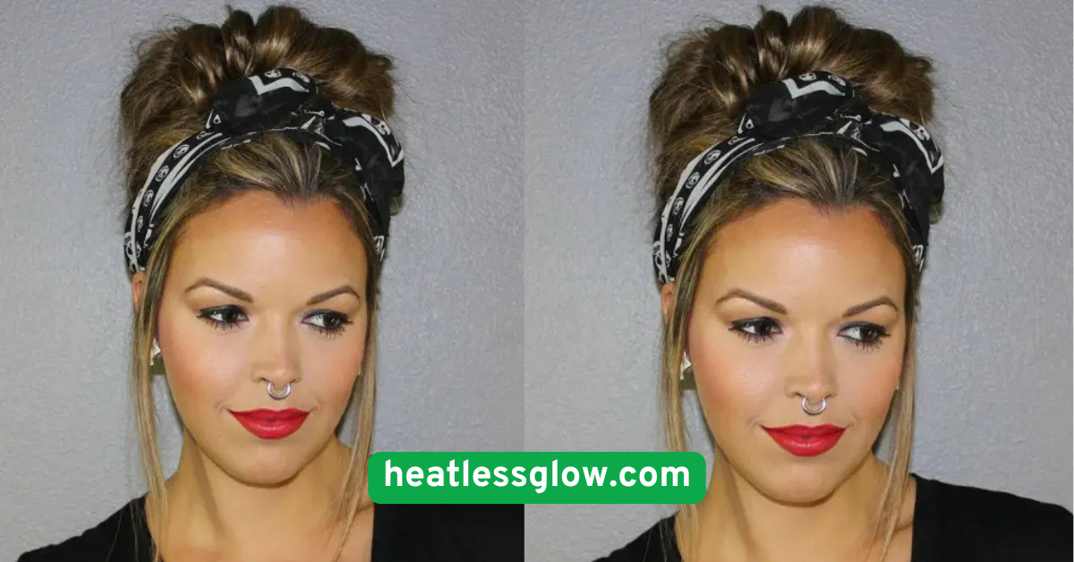 Messy Bun with a Scarf