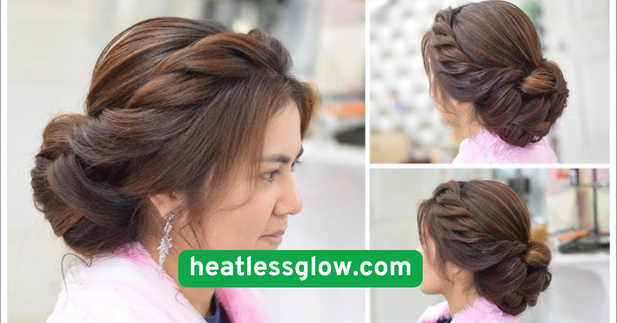 Low Bun with Hair Wrap