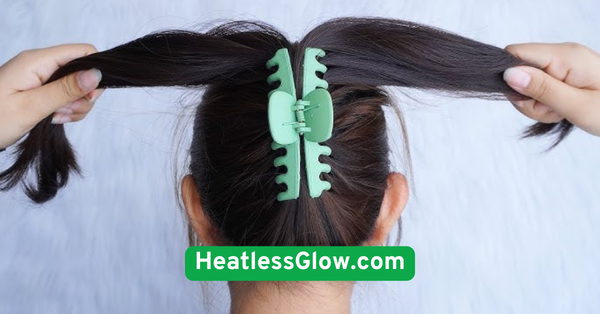  Simple Low Ponytail with Wrapped Hair Tie