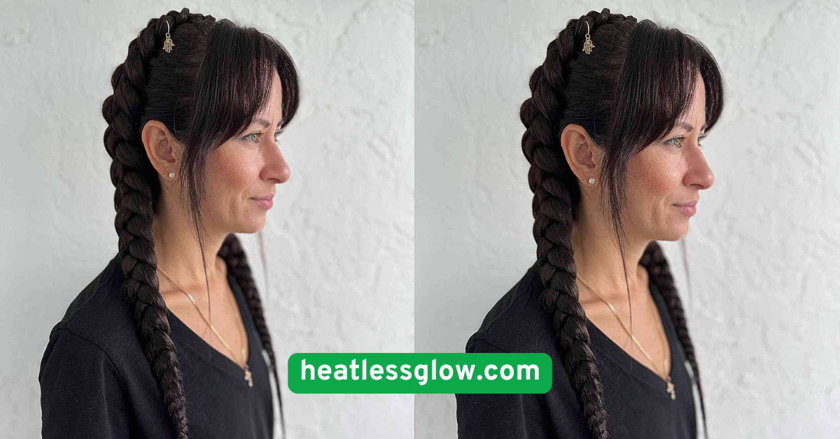 Braided Pigtails for Soft Curls