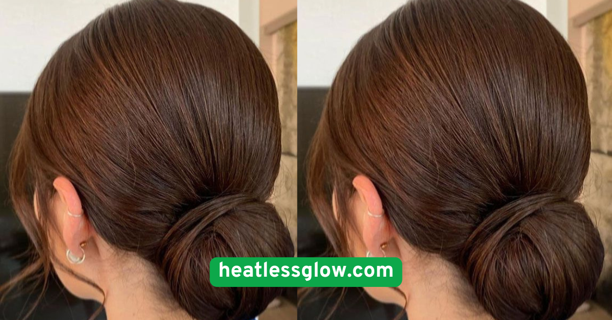 Sleek Low Bun with Center Part