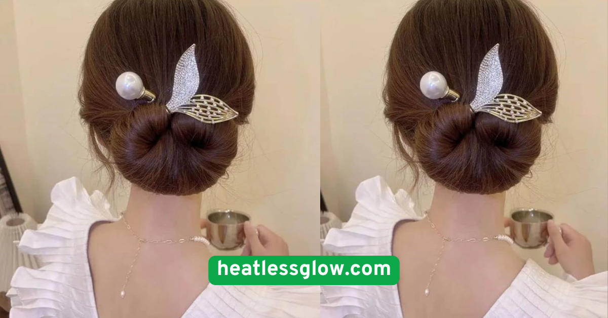 Low Heatless Bun with Accessories
