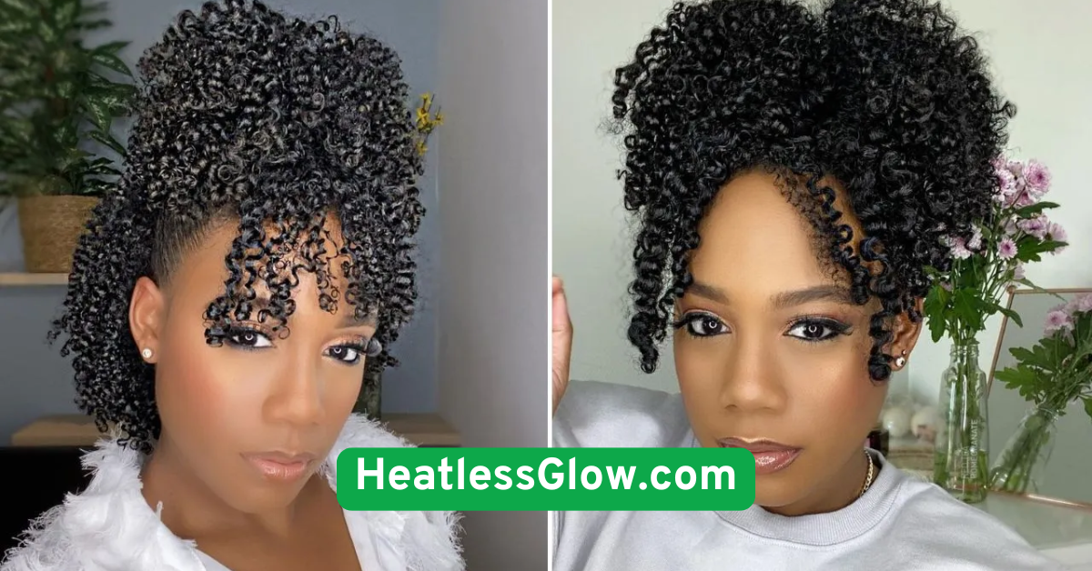 The Pineapple Updo (For Curly Hair)